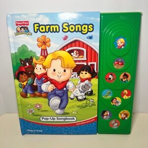 Vintage Fisher Price Little people Farm Pop Up Book With Sounds WORKING Eddie